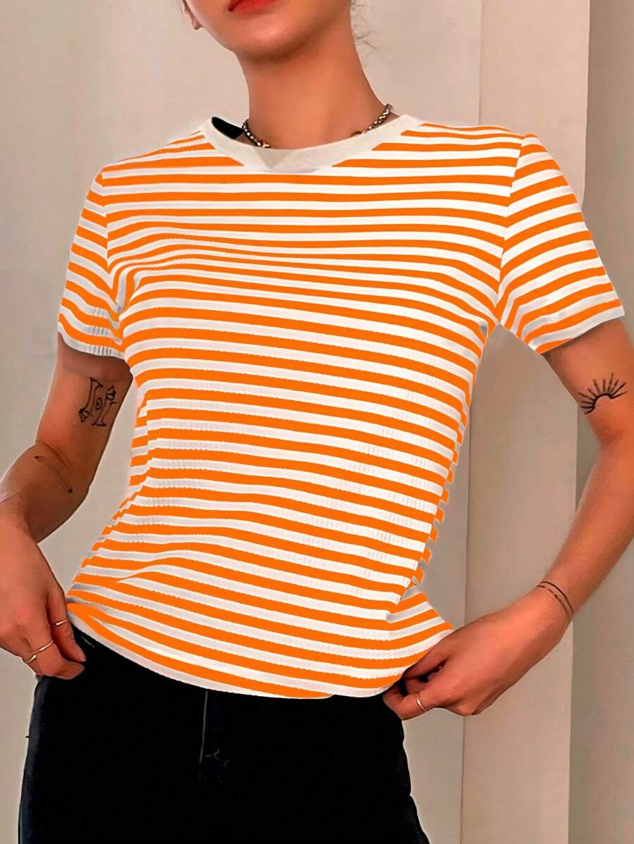 K&K FASHION Women T-Shirts - 橘色 - 查看 1
