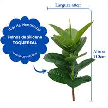 Little Lie Flower Artificial Autumn Green Lyrata Ficus Real Touch Without Vase Decoration - 綠色 - 查看 4