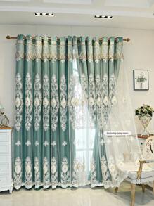 European High-End Atmosphere, Niche Relief Embroidery Yarn, Retro Curtains, New Living Room And Bedroom Products, Luxurious And High-End Feel