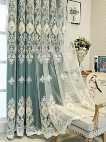 European High-End Atmosphere, Niche Relief Embroidery Yarn, Retro Curtains, New Living Room And Bedroom Products, Luxurious And High-End Feel