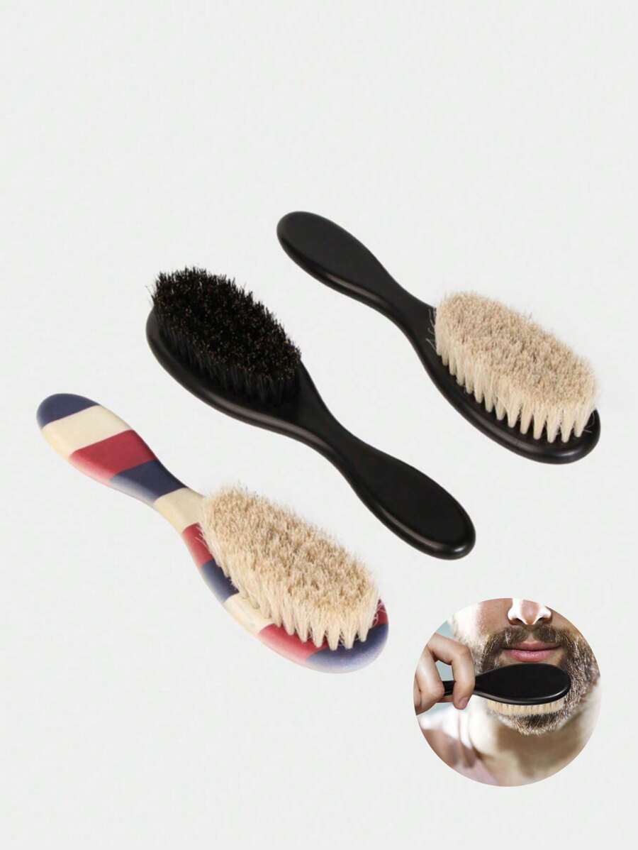 1pc Professional Barber Salon & Home Use Beard Brush, Duster Brush, And