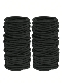 200/100/50/30/20 Pieces Black Hair Ties For Thick And Curly Hair Ponytail Holders Hair Elastic Suitable For Daily Life Hair, Tie Hair, Make-Up, Bride Make-Up, Outdoor Hair, Shower And Elastic Band Hair Rubber Bands Hair Rope, Hair Bobbles Hair Accessories