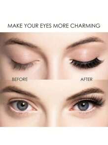 Lông mi nam châm 3 nam châm không cần kẻ mắt - Lông mi nam châm có thể tái sử dụng, trông tự nhiên Bộ lông mi giả 3D không cần keo kèm dụng cụ bôi, có thể tái sử dụng và chống thấm nước, không cần keo, dễ đeo - Mi tự nhiên - Xem 2