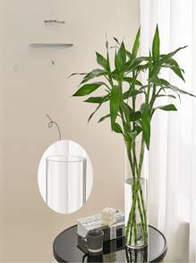 1pc Transparent Acrylic Flower Display Bucket, Household/Florist Large Deep Watering Flower Pot For Fresh Flowers And Plants. Made Of Plastic For Flower Arrangements.,Home Decor,Flower Vase,Centerpiece,Table Decor Gifts Birthday Graduation Room Decor Glass Vase