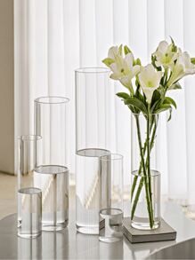 1pc Transparent Acrylic Flower Display Bucket, Household/Florist Large Deep Watering Flower Pot For Fresh Flowers And Plants. Made Of Plastic For Flower Arrangements.,Home Decor,Flower Vase,Centerpiece,Table Decor Gifts Birthday Graduation Room Decor Glass Vase