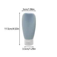 4 件装防漏挤压瓶，适用于旅行洗漱用品 - 可再填充化妆品容器，适用于洗发水、护发素、乳液和沐浴露、旅行必需品 - 彩色 - 查看 3