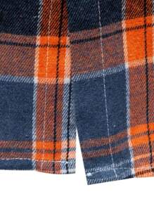 Chemise à manches longues à carreaux pour hommes, chemise décontractée à boutons