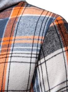 Chemise à manches longues à carreaux pour hommes, chemise décontractée à boutons