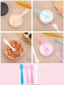 50/30/10pcs 自主设计面膜刮刀 面霜/眼霜涂抹工具 迷你一次性化妆刮刀 化妆品塑料护肤刮刀 多用途迷你刮刀头 用于化妆、化妆品和工艺品/化妆刮刀或搅拌、护肤或刮擦，适用于面膜和眼霜应用 - 彩色 - 查看 7