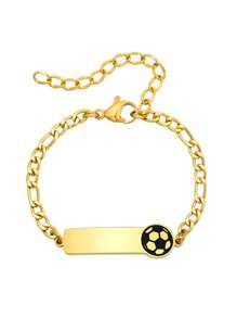 Children Customised Name Personalized Bracelet Enamel Butterfly Car Chain Birthday Back To School Halloween Christmas Gifts - Gold - View 7