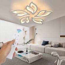 OYAJIA OYAJIA Moderne RGB LED-dimmbare Deckenleuchte mit Fernbedienung Kücheninsel Lampe Esstisch Kreative Spirale Blumenform Design Acryl Decke Kronleuchter Beleuchtung