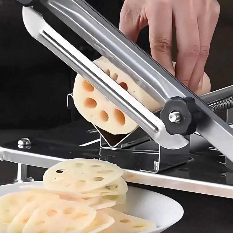 1 Manual Frozen Meat Slicer MultiPurpose Stainless Steel Meat Cutter