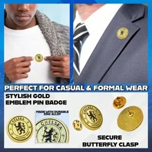 Chelsea F.C. Keyring And Pin Badge Gift Set Supporters Gear - Gold - View 4