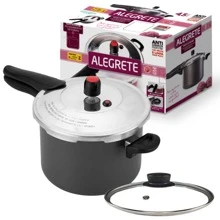 Non-Stick Pressure Cooker With External Closure 4.5 L + Glass Lid - 灰色 - 查看 1
