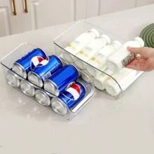 2pcs/1pc Transparent Food Storage Canister For Kitchen Pantry, Refrigerator And Freezer Organization, Hold Food And Soup Containers - Clear - View 3