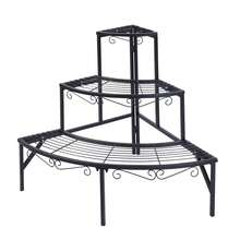 Iron Plant Stand Corner Shelf Flower Orchid Storage Rack Heavy Duty Load 132Lbs Outdoor Decor - 1 - View 5