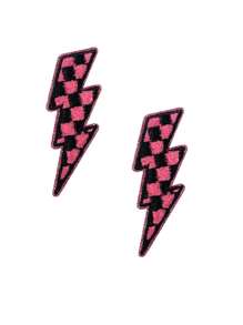 Colorful Lightning Embroidered Iron On Patch For Diy Clothes, Pants, Hats, Bags, Shoes, Decoration Applique Sewing Shining Gold Border Patch - Multicolor - View 7