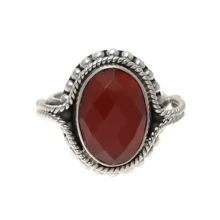 Retro Boho-Stil schwarzer Achat Silber breiter Damen-Ring, vintager einzigartiger komfortabler, eleganter Accessoire für Partys und Abendveranstaltungen