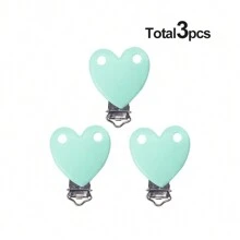 3/6pcs Fashion Decoration Heart-Shaped Silicone Fixing Clip 6 Color Random Set For Assembling Chains, Beads, Pendants, A Variety Of Handmade Accessories Home Decorative Supplies Valentines