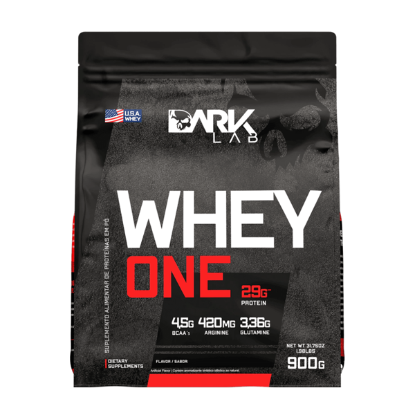 Dark Lab Whey Protein One Dark Lab 900g  – Ganho de Massa com BCAA, Glutamina e Arginina