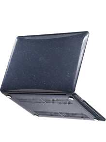 Case Compatible With MacBook , Sturdy Protective Plastic Hard Shell Cover Fit Retina Display Touch ID. (Sparkly Black)