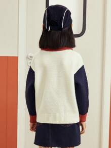 mini bala Boys Girls Sweater Winter Casual Loose Knit Top