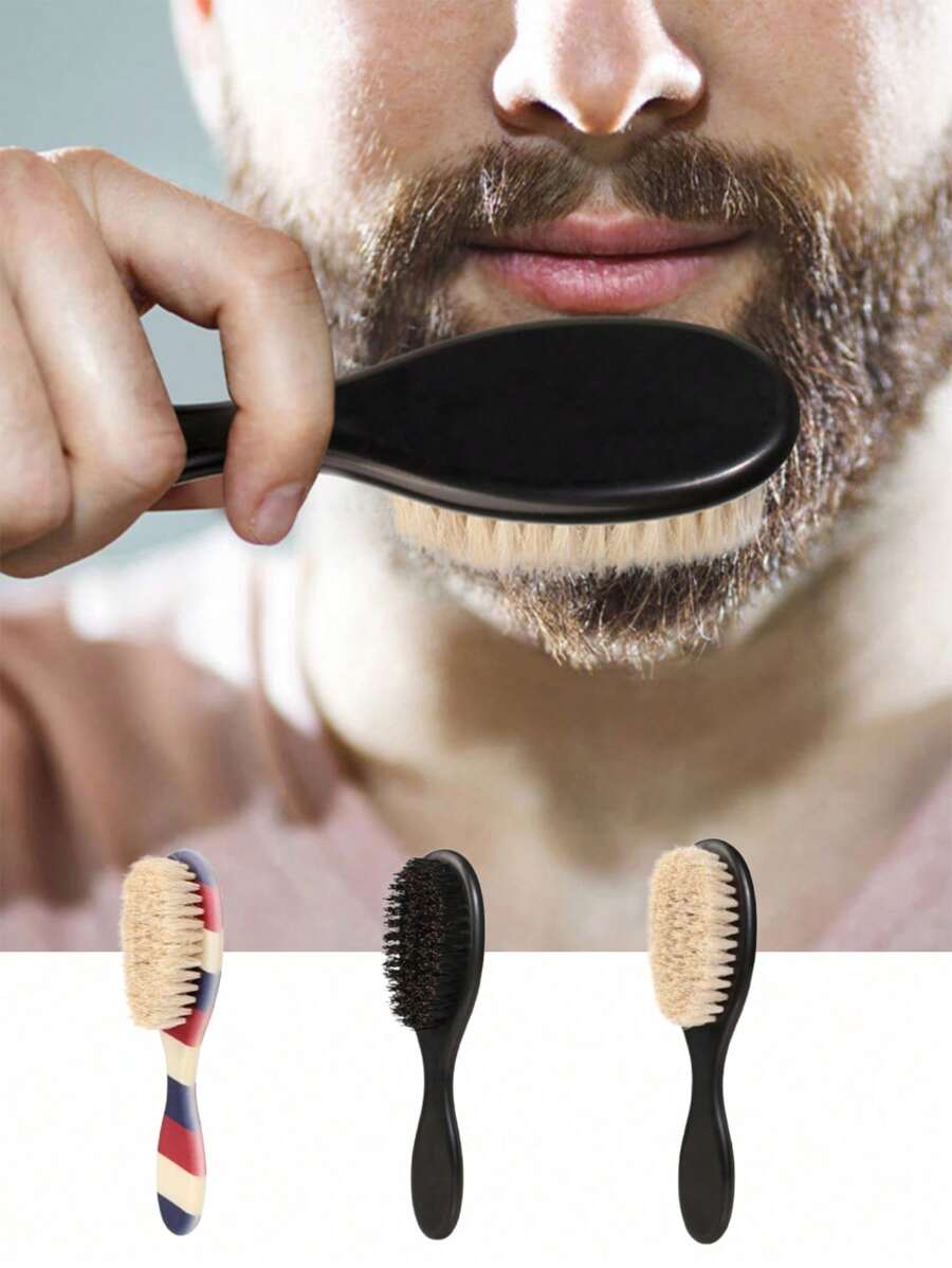 1pc Professional Barber Salon & Home Use Beard Brush, Duster Brush, And