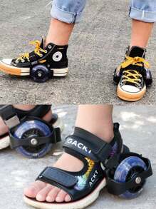 Glowing Wheel,Kids Skates - Blue - View 2