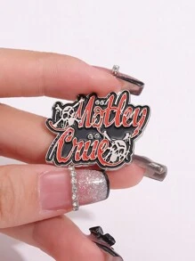 1Pc 80s Heavy Metal Rock Band Logo Enamel Pin Music Collar Pin, Ideal Gift For Rock Music Enthusiasts Pin For Clothes Bag Charm School Kpop Backpack Teacher Supplies Bag Charms Cute Office Accessories Shirts Jacket Jewelry Christmas Halloween Autumn-Winter Accessories,Suitable For Teens, Youth,Men,Casual, Outdoor, Athletic, Vacation, Graduation Gifts, Birthday, Daily Wear