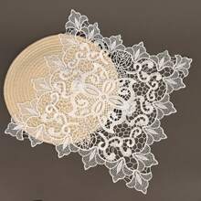 1pc Lace Embroidered Table Placemat, Decor Pad For Furniture, Photography Prop - Multicolor - View 25