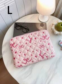 1 件可爱蝴蝶结/星星刺绣学生笔记本电脑包 11 英寸/13 英寸/15 英寸电脑包保护套文件袋笔记本电脑内胆包电脑手提包包 11 13 15 英寸便携式桌包适用于 Mac Book ASUS 适合女孩和青少年女孩和大学生适用于平板电脑手提包保护套 9-15 英寸兼容 Ipad Air 4 5 Pro 11 Mini 5 6 IPad 保护套适用于防震袋