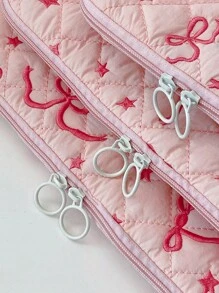 1 件可爱蝴蝶结/星星刺绣学生笔记本电脑包 11 英寸/13 英寸/15 英寸电脑包保护套文件袋笔记本电脑内胆包电脑手提包包 11 13 15 英寸便携式桌包适用于 Mac Book ASUS 适合女孩和青少年女孩和大学生适用于平板电脑手提包保护套 9-15 英寸兼容 Ipad Air 4 5 Pro 11 Mini 5 6 IPad 保护套适用于防震袋