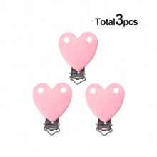 3/6pcs Fashion Decoration Heart-Shaped Silicone Fixing Clip 6 Color Random Set For Assembling Chains, Beads, Pendants, A Variety Of Handmade Accessories Home Decorative Supplies Valentines