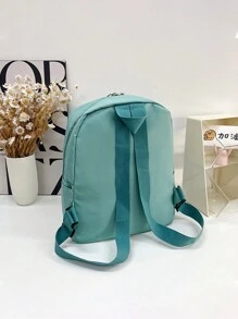 1pc Cartoon Bear Student Backpack, Customizable Name Tag, Cute Bear School Bag, Zipper Bag, Casual Backpack, Plush Backpack, Lightweight Design, Suitable For Student Daily Use, School Supplies, For Teacher Gifts, For University, For Colleague, For Dorm Rooms, For Teacher, For Boys And Girls, For Teenagers, Junior High School Students, Middle School Students, High School Senior High School Students, College Students, University Students, Freshman, Sophomore, Underclassmen,New Year Glamour - Multicolor - View 10