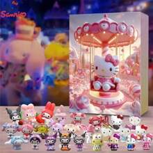Sanrio Decoração de Natal Calendário do Advento Contagem Regressiva para & Natal - Coleção de Estatuetas de PVC, 1 peça Uso Geral Artigos para Festas e Feriados Sem Eletricidade