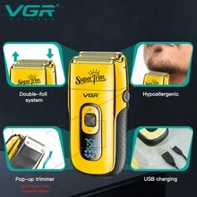 VGR Shaver Professional Face Bald Shaver Beard Trimmer Electric Razor Rechargeable Hair Trimmer Shaving Machine For Men V-332 - Multicolor - View 6
