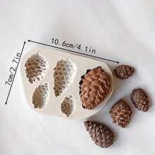 1pc Christmas Pine Cone Silicone Mold, Candle Mold, Soap Mold, Resin Molds, DIY Soft Pottery Clay Drop Glue Decorative Mold, Hand Decorative Art Tools - Multicolor - View 2