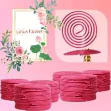 40 sztuk naturalnych chińskich spiralnych kadzidełek - cytryna, tulipan, lotos, jaśmin, lawenda - czas palenia 3-4 godziny, łatwe czyszczenie, bez dodatków, naturalny materiał rattanowy do wystroju domu, kuchni i jadalni - idealne do snu, jogi, pracy, relaksu w biurze