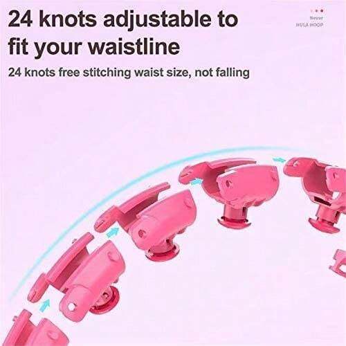 Custom Knots Weighted Hoola Fitness Hoop Smart Hula Thin Waist Weight