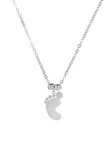 Collier personnalisé avec prénom. Collier pendentif personnalisé avec gravure de pieds de bébé. Pendentif en acier inoxydable pour famille, garçons, filles, enfants. Bijou personnalisable avec 1 à 5 prénoms. Cadeau d'anniversaire, cadeau de Noël