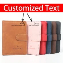 1PC Vỏ đựng hộ chiếu tùy chỉnh văn bản cá nhân, Tên số Hộp thư tùy chỉnh, Bao da PU bảo vệ hộ chiếu hút từ tính đơn giản Vỏ đựng hộ chiếu, Giá đựng vé, Giá đựng ID, Túi đựng ID, Túi đựng hộ chiếu du lịch trên máy bay Giá đựng thẻ tín dụng Tiền mặt, Phụ kiện ID du lịch cho học sinh trở lại trường - Một cỡ - Xem 3