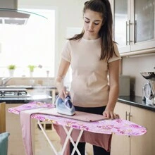 36 Inch Ironing Board Height Adjustable Smooth Edge Good Load-Bearing Non-Slip Wear Resistant Ironing Clothes Extra-Wide Clothes Ironing Board With Folding Legs - 紫色 - 查看 3