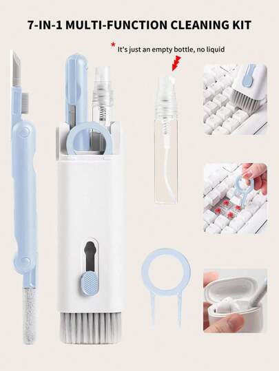 Bärbar tangentbordsborstrengöringssats, VZUIWUS 7 i 1 dator MacBook öronsnäcka rengöringsverktygssats