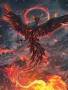 Peinture de diamant renaissance du dragon flamboyant et du phénix, nouvelle mosaïque de diamants ronds pleine, décoration murale DIY pour la maison, décoration de salon, œuvre d'art de broderie créative