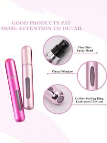 Chai nước hoa tùy chỉnh, Chai xịt nước hoa mini có thể nạp lại, Bình xịt du lịch di động - Kích thước bình xịt cho nước hoa Cologne - 4 chai 5ml rỗng để dễ dàng nạp lại, Bình xịt nước hoa mini có thể nạp lại khi đi du lịch, Bình xịt nước hoa Cologne bỏ túi du lịch, Hộp đựng bơm nước hoa, Chai xịt nước hoa rỗng để đi du lịch và đi chơi 5ml, Lời cầu hôn của phù dâu, Quà tặng Halloween, Quà tặng Giáng sinh, - Nhiều màu - Xem 4