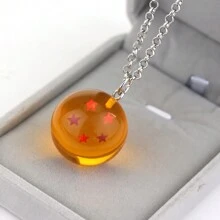 1 pieza de accesorio de anime de dragón de bola de fuego estilo caricatura, collar de dragón de bola con diseño de Sun Wukong de líneas 1-7, accesorio personalizado y de tendencia, apto para uso diario