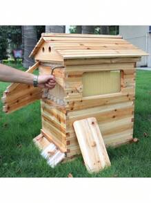 7 Auto Flowing Beehives Frames + 10 Bee Frames Foundations + 2 Hive Box Brood Super Box - 1 - 查看 6
