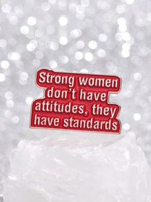 1枚珐琅徽章，人生格言，胸针，合金金属徽章，女生专属，适合学校、Kpop主题书包、背包、教师用品、包包挂饰，可爱办公配件，秋冬配饰，适合青少年、青年、男士，休闲、户外、运动、度假、毕业礼物、生日、日常佩戴，万圣节、圣诞节皆宜 - 銀色 - 查看 1