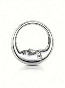 1pc 316L Stainless Steel Nose Septum Ring And Cartilage Earrings - Simple Body Piercing Jewelry For Decoration And Style