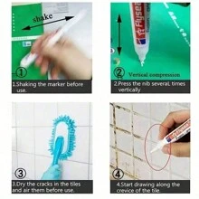 DIY 油漆笔用于颜色修复、填缝剂去除剂、厨房/浴室瓷砖清洁和颜色恢复、防霉和防水的最佳礼物 - 彩色 - 查看 5